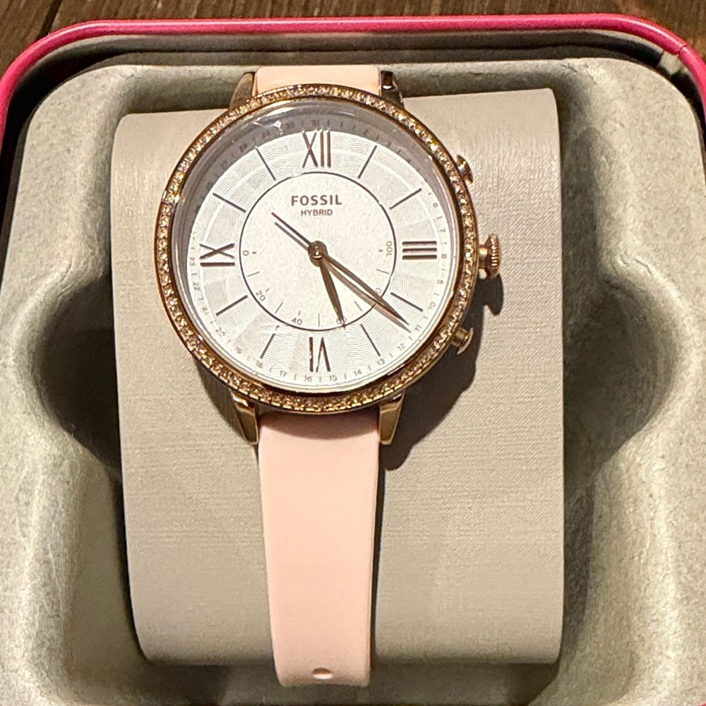 Fossil Women's Hybrid Smartwatch - Pink and Rose Gold